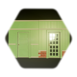 Old Shop Wall Exterior Module - Door