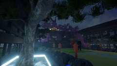 Remix of Japanese building section with garden fight scene