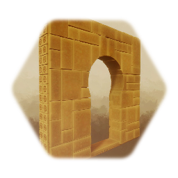 Sand stone doorway