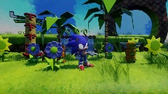 Playable Fnf Classic Sonic <pink>.(Encore version) Green hill