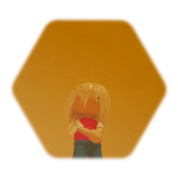 A kid with long hair