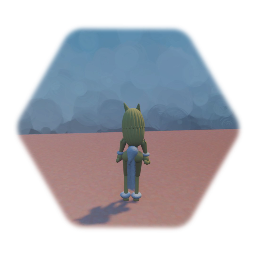 きつねの女の子パペット