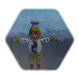 Phantom chica from fnaf 3 reboot
