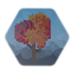 Pixel Art Autumn Tree