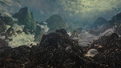 Stormy mountain view