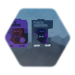 Plastic dreams red rabbit and dark rabbit