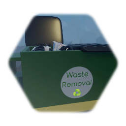 Realistic Dumpster with Garbage