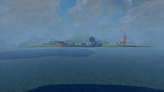 Mario is stranded on pirhana island