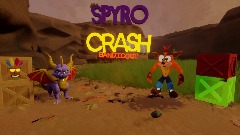 Spyro In Crash Bandicoot World: Title Screen