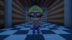 Wario running from his own apparition