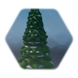 Extra Large Cartooney Pine Tree with Snow