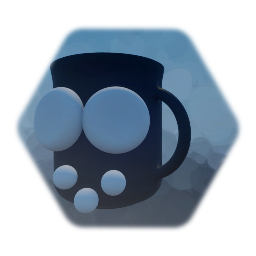 Black mug with a face