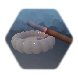 Ashtray and Cigar