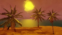 Engrossing Sunset on a Distant Beach