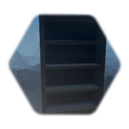 Empty Black Bookshelf