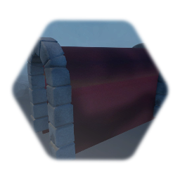 Medium Medieval arched tunnel (Painted walls)