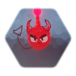 Devil imp painting