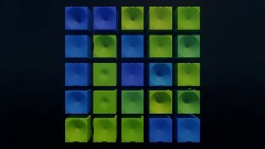 Randomised and coloured Breathing Wall