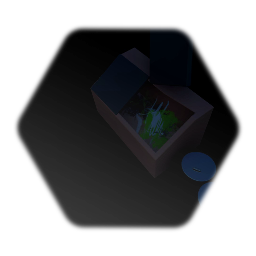 Dumpster and trash cans