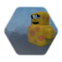 Cube man with spots