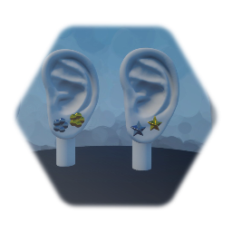 Shiny Silver & Gold Earrings: Ball, Flower, Star, Heart