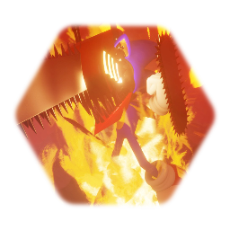 Sonic the Hedgehog but is the Chainsaw man