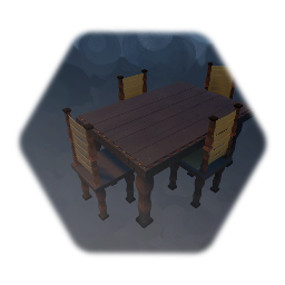 Wood Table & Chair