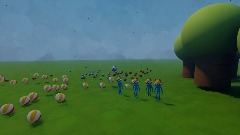 Stampy and chimpanzee  ball land