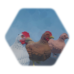 Somewhat Realistic Chicken Sculpture