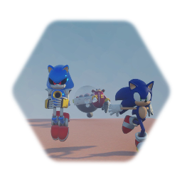 Sonic vs metal Sonic versión moderna