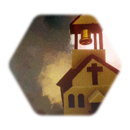 Very low poly Old West Church