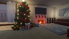 Christmas decorated Living Room