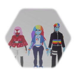 Rainbow Dash,Sankura,and Nitro