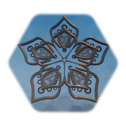 Wall Art, Metallic Flower