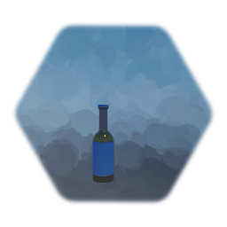 Blank Blue Beer Bottle