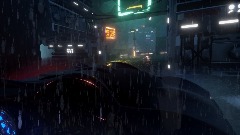 Cyberpunk inspired scene