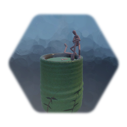 Bizen Sasa Yunomi w/Tea