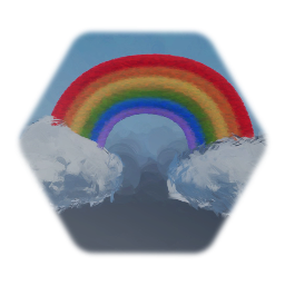 Rainbow in the clouds