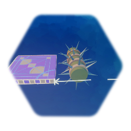 Horizontal Slide Platform w Spinning Spikes Obstacle