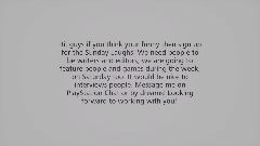 Sunday Laughs Sign ups!