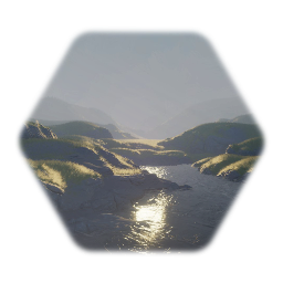 Realistic Rocky Grass Mound