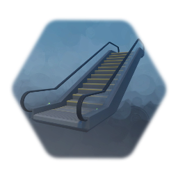 Escalator with glass