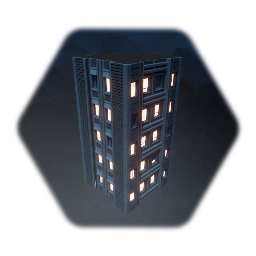 Building Tower and Road Surfaces 1 Night Time