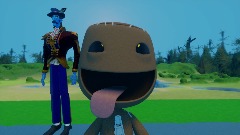 Sackboy goin to front of train