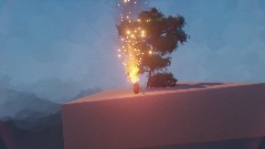 Bean sitting and spitting fire