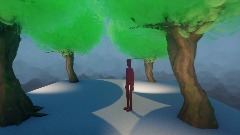 An angered soul in the angered wood