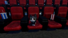 My cat at the movie theatre