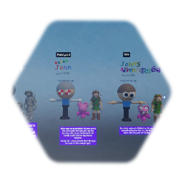 John's adventures 64 logos+timeline