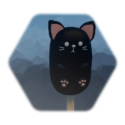 Popsicle cat, black