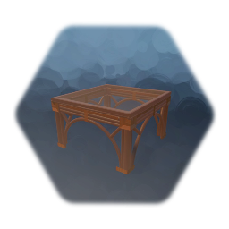 Glasstop Wicker Side Table